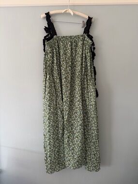 NWT - Marysia Resort Green Meadow Flower Print Midi Dress (L)